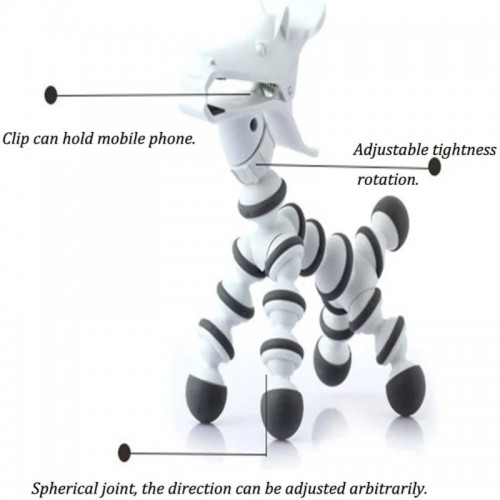 Adjustable Zebra Style Mobile Phone Holder with Solid Stable Construction